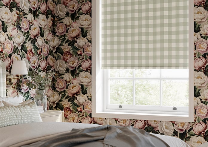 Gingham, Bud Green - Roller Blind - Image 5